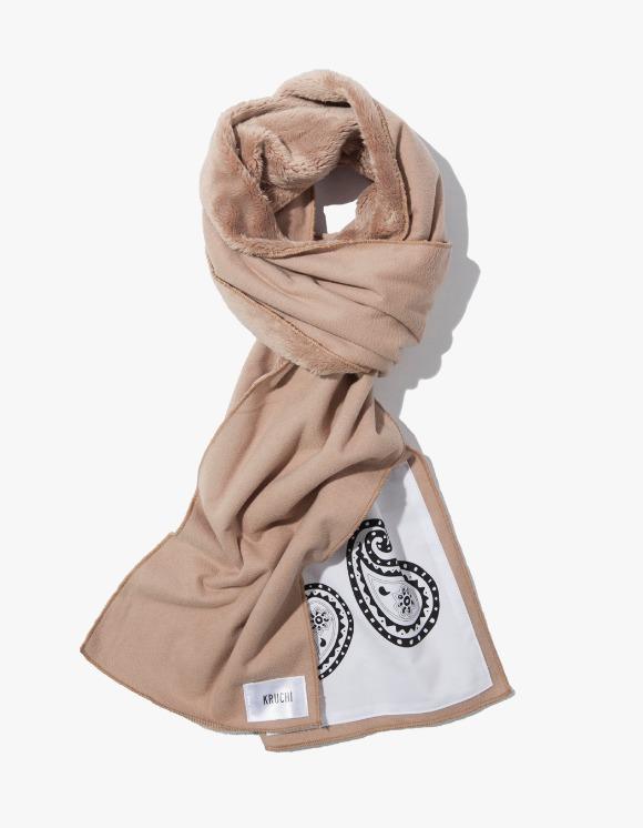 Paisley Patch Muffler - Beige