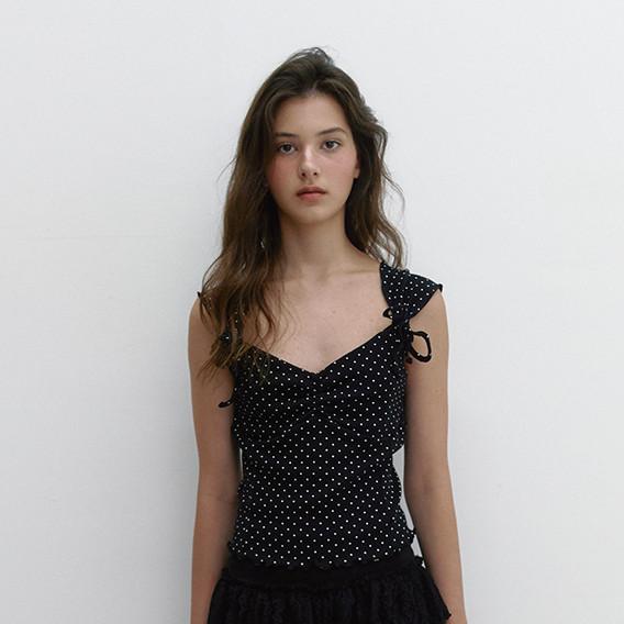 DOT RIBBON T (BLACK)