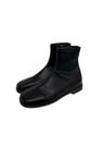 NO.81 BLACK SPAN ANKLE BOOTS