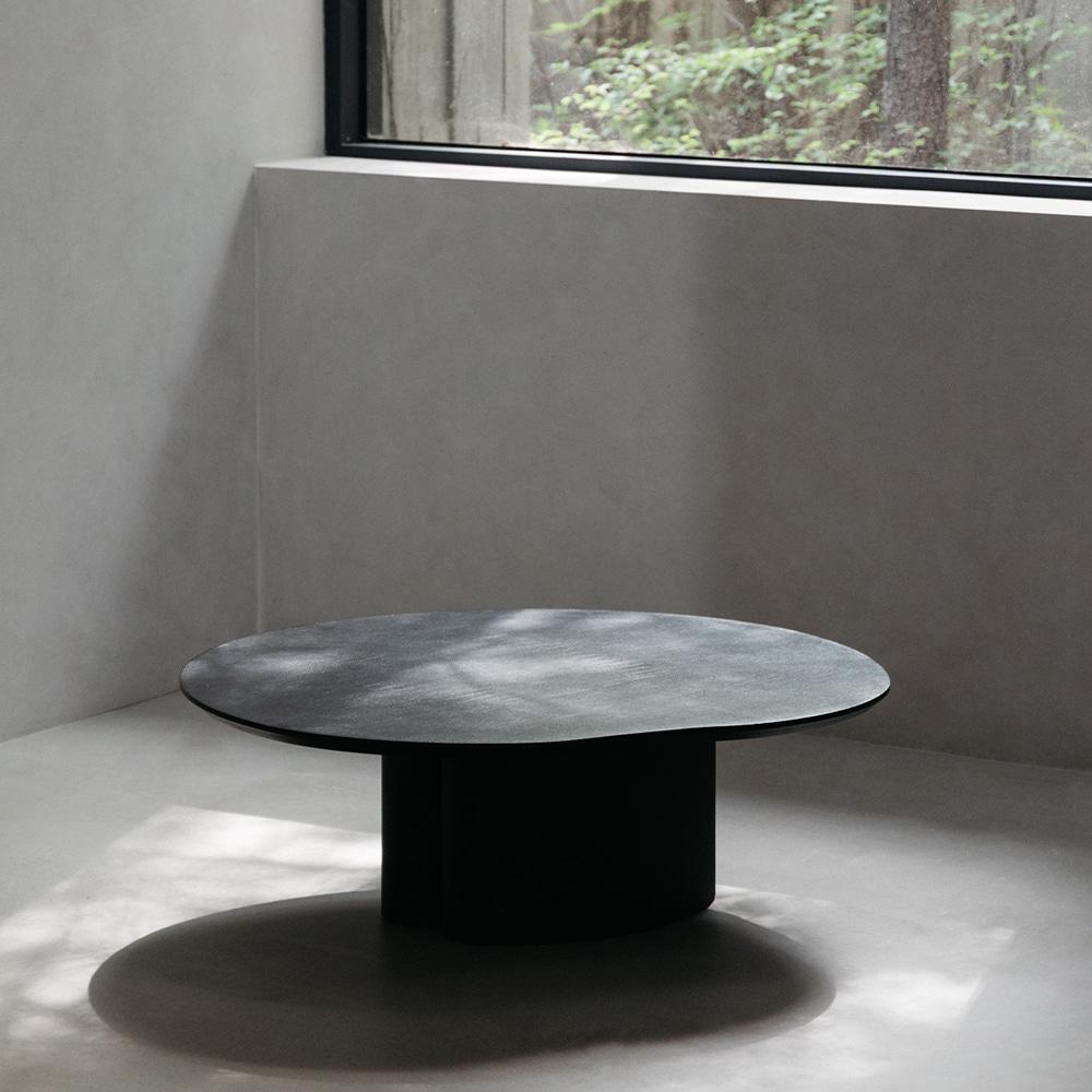 [전시상품] 블랙 샌드스톤 조약돌 쇼파테이블 소파탁자