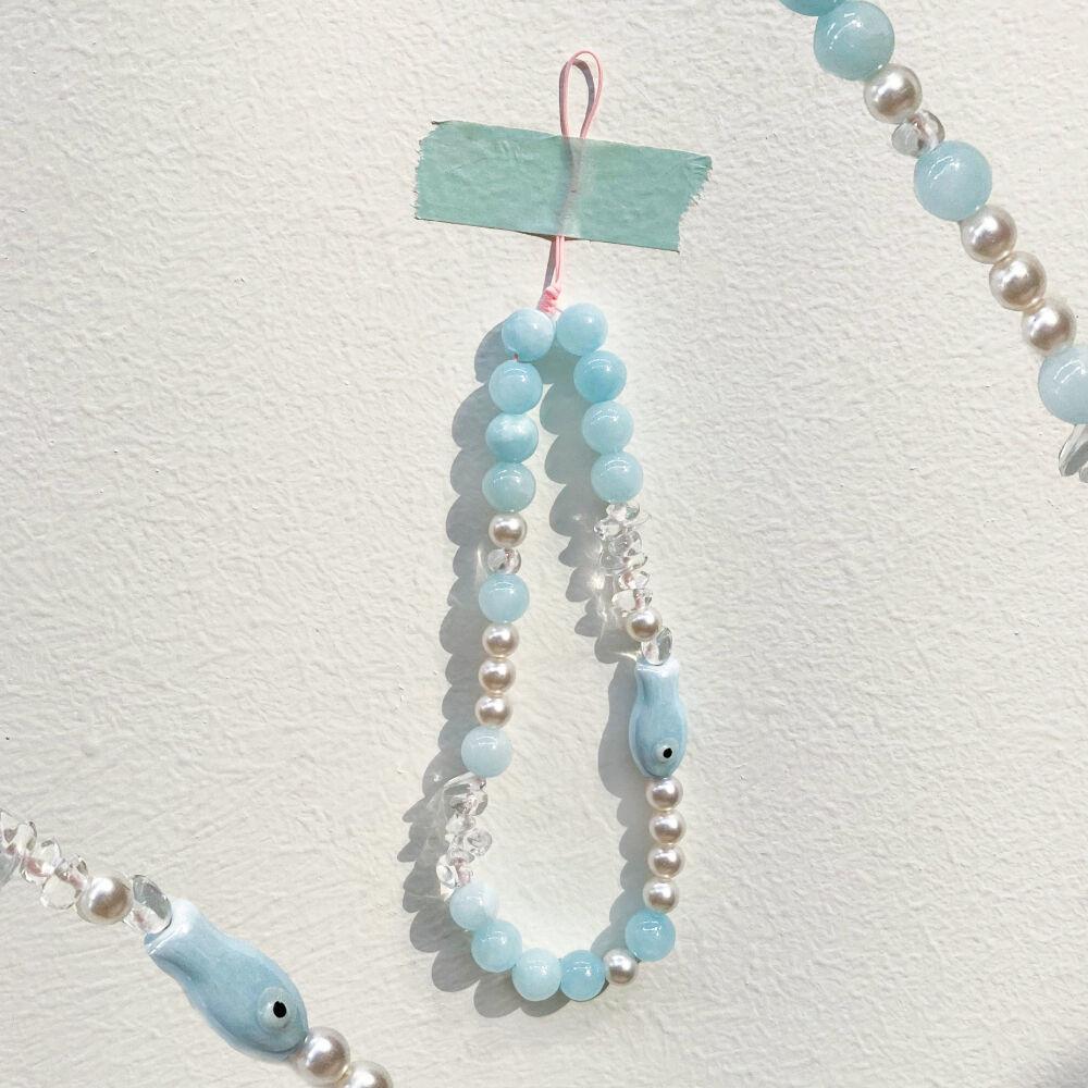 비즈 스트랩 키링 - 스타더스트