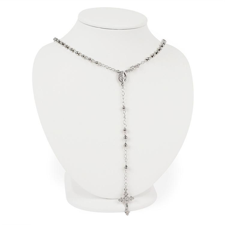 은925 실버볼3mm 5단 묵주(이태리수입) 천주교 성물