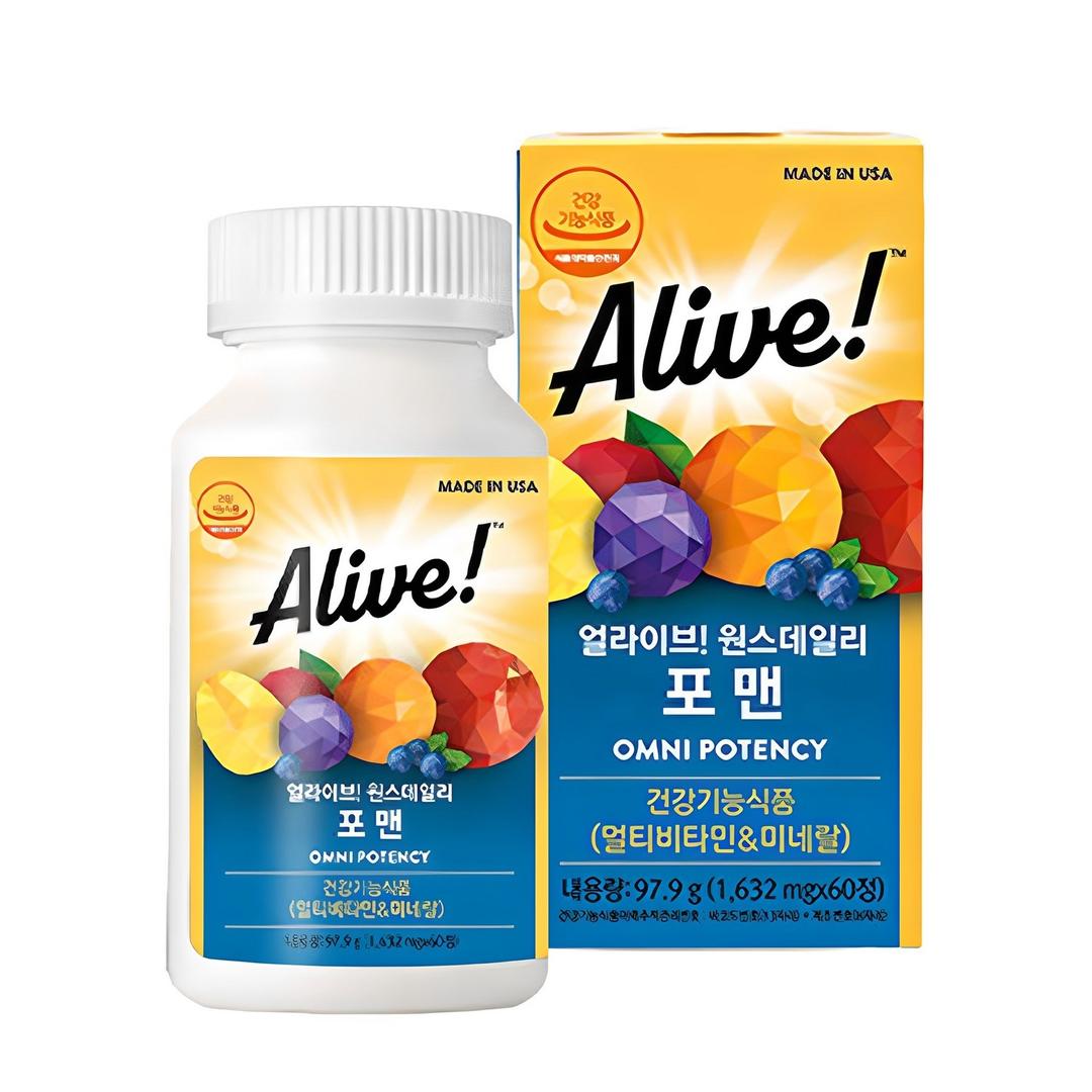 얼라이브 원스데일리 포 맨 멀티비타민, 60정, 1개 - 비타민/영양제 | 쿠팡