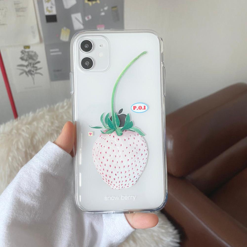 [피스오브아일랜드] 핑크 만년설 딸기 젤하드 케이스