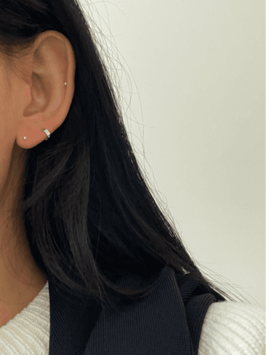 미니사이즈 각 원터치 귀걸이