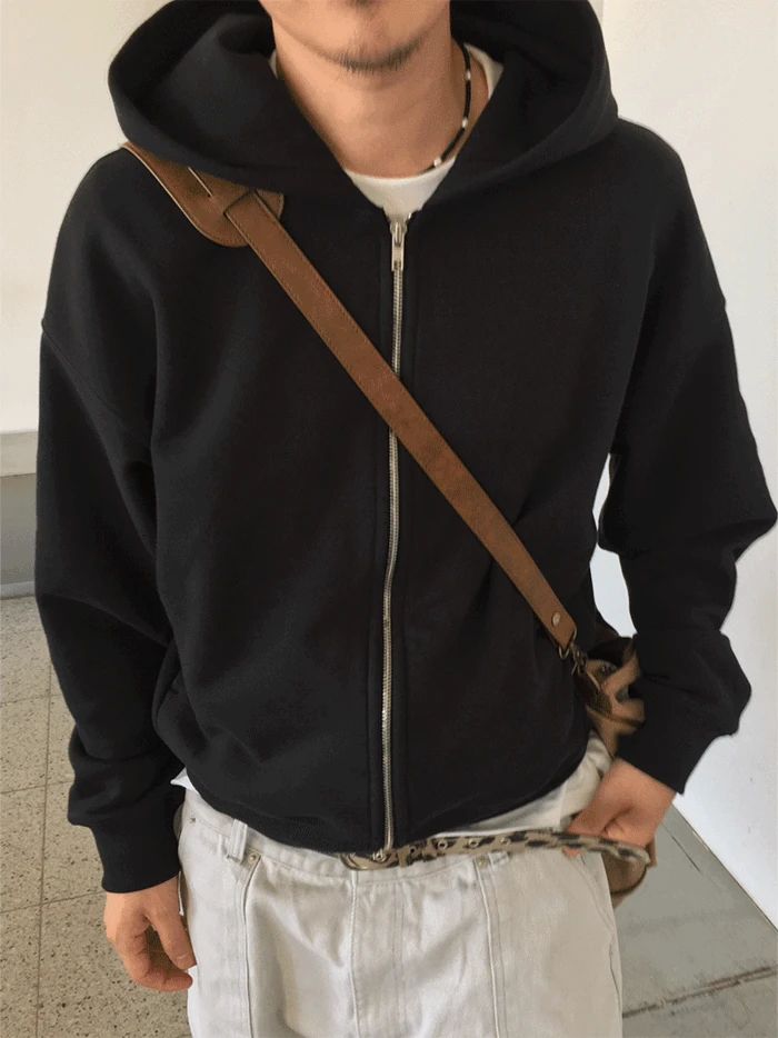 [추천상품/베이직라인] Hoka two-way crop hood zip up