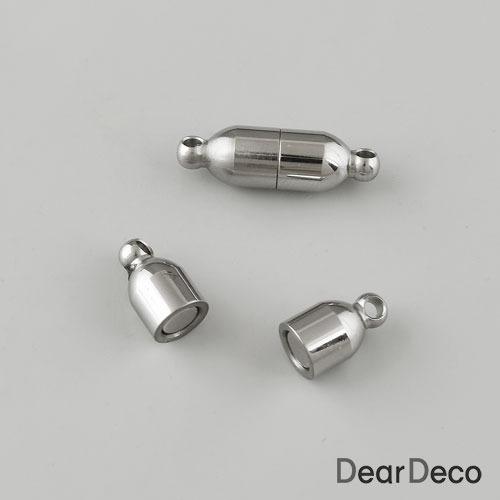 스테인레스스틸 타원 자석클래습(두께6mm)(1개)써지컬부자재 팔찌 목걸이잠금장식 m2207-02