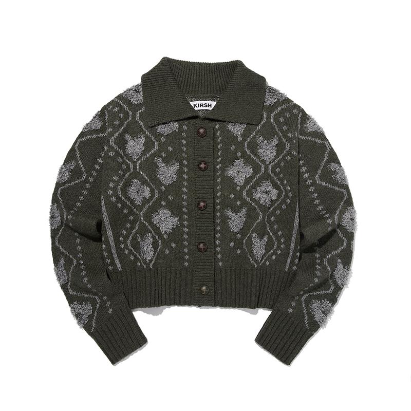 (홍은채 착용)위티 버니 자카드 가디건 [차콜]