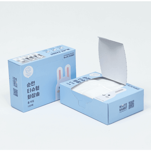 화이트래빗 홀타입 화장솜