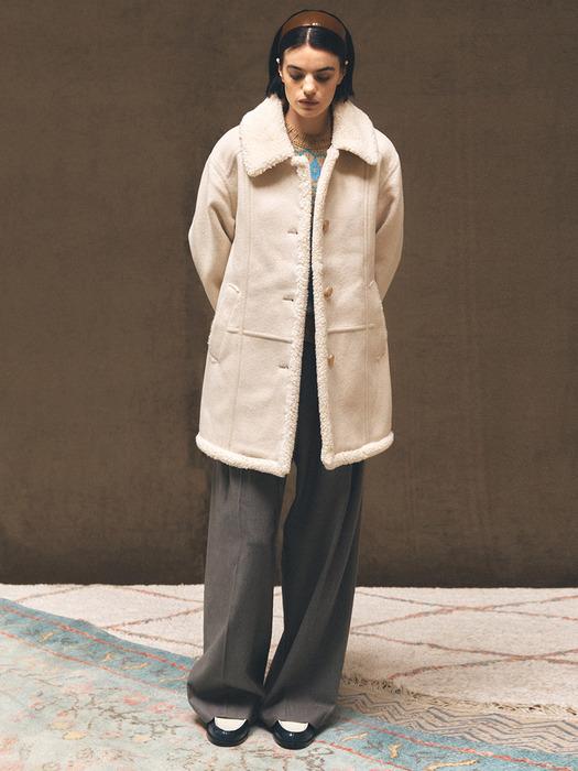 Wool Shearling Half coat