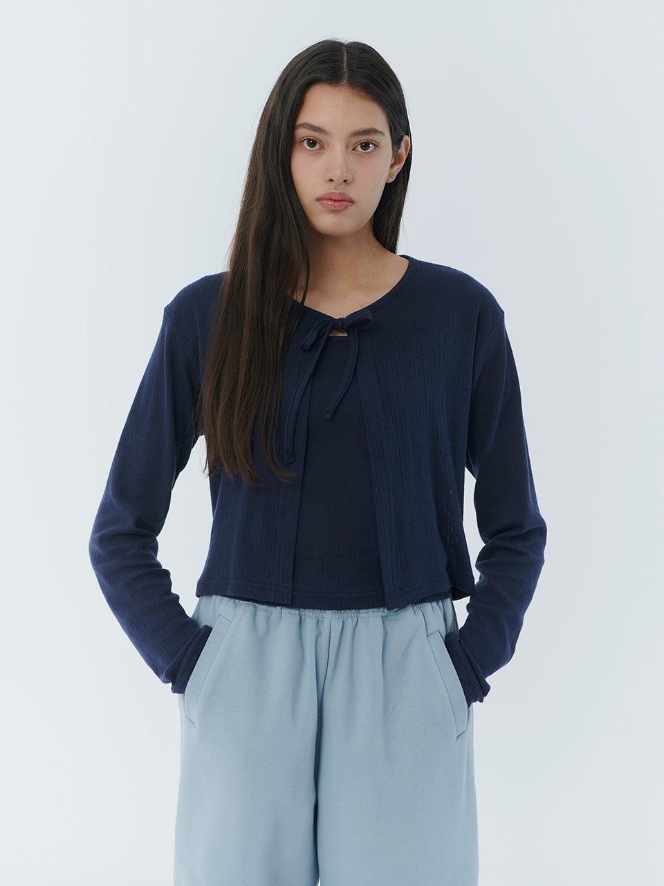 Merre Strap Cardigan Set