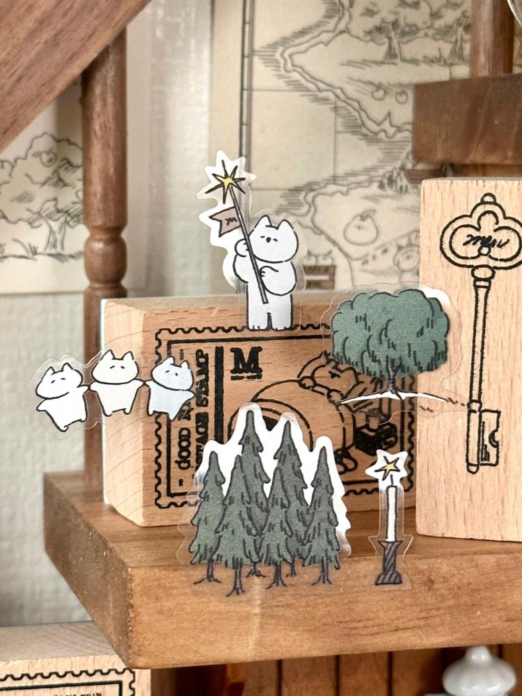 [mewmewbeam] vintage sticker - 별이 떨어진 자리