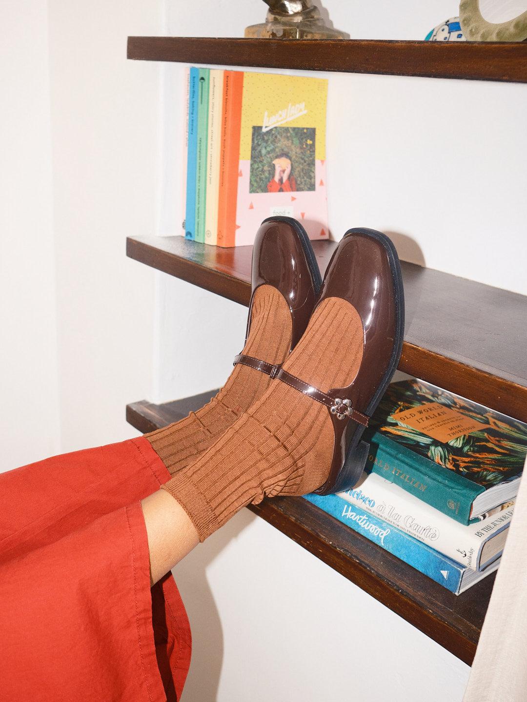 Ella Mary Jane Mule - Chocolate Patent - Chocolate Patent / 5.5