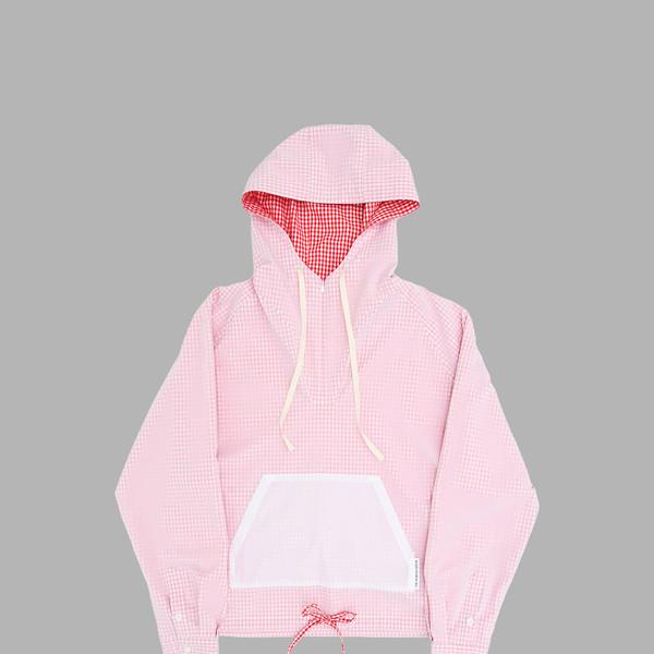 LAYERED SHIRTS HOODIE (PINK)