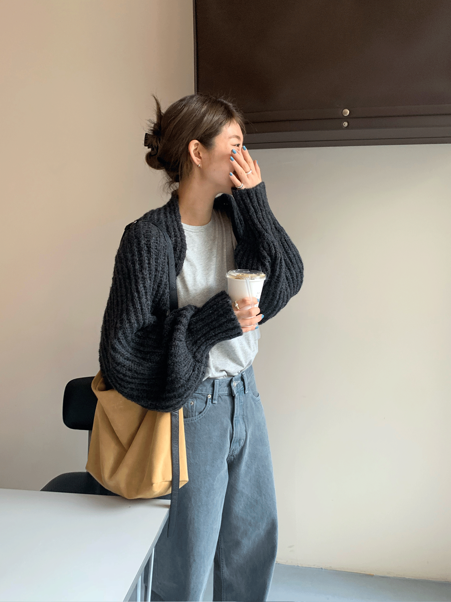 mohair bolero cardigan (2color)