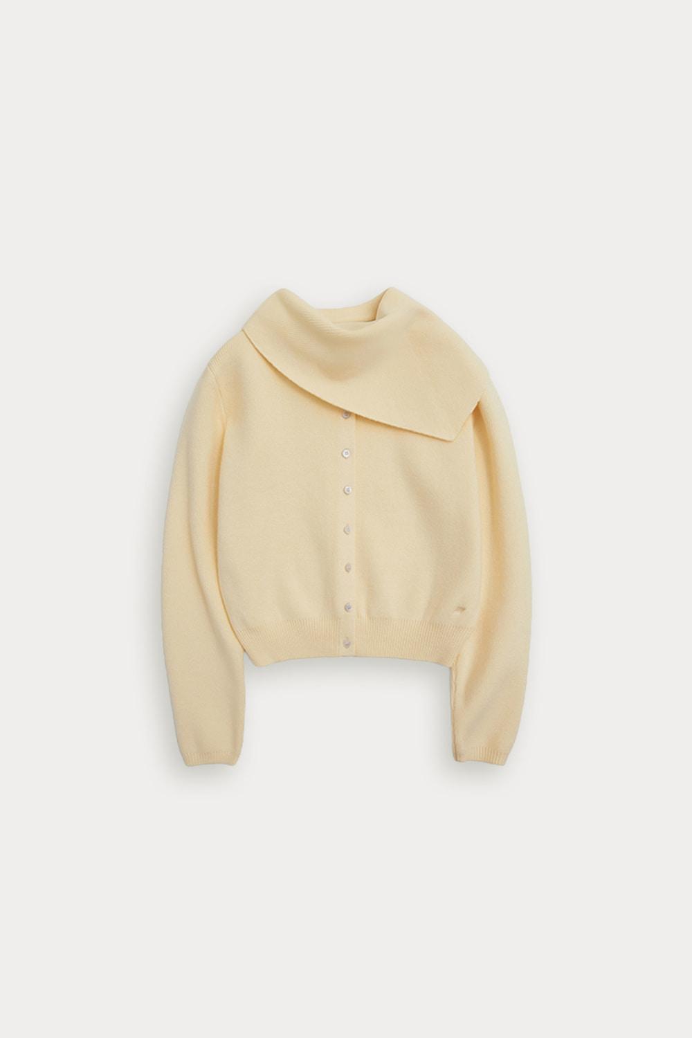 [커치프 SET] 에센셜 라운드 가디건_Banana