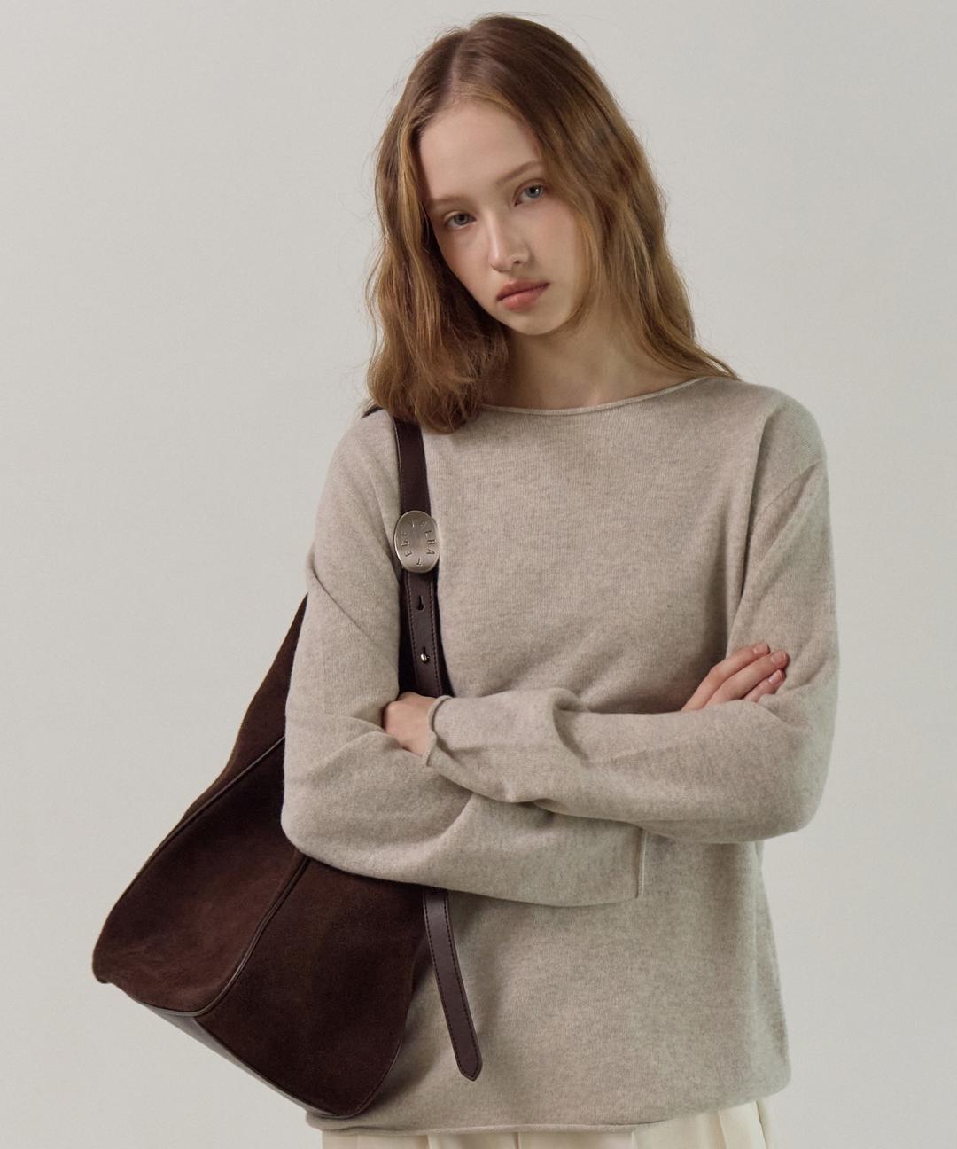 엘리오티 Pure Wool Boatneck Knit_4Color