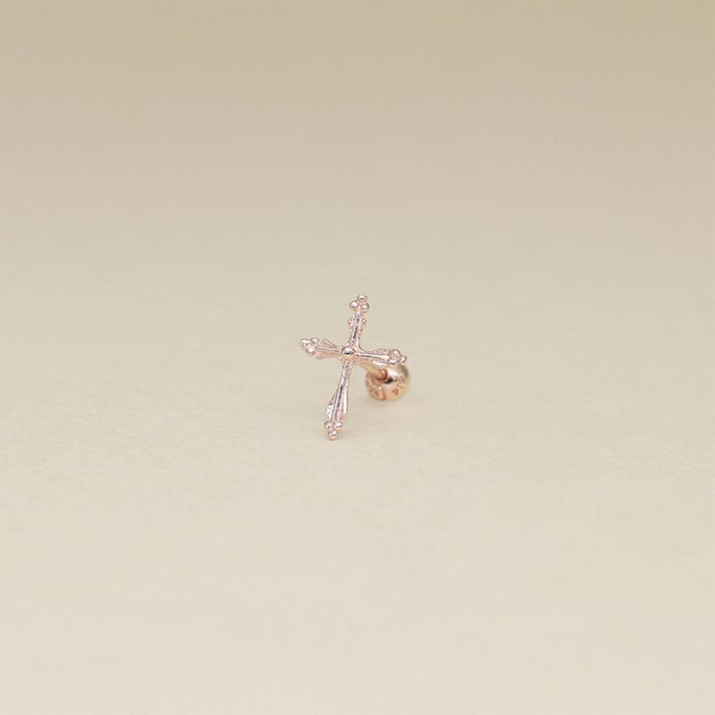 14K 앤틱 크로스 피어싱