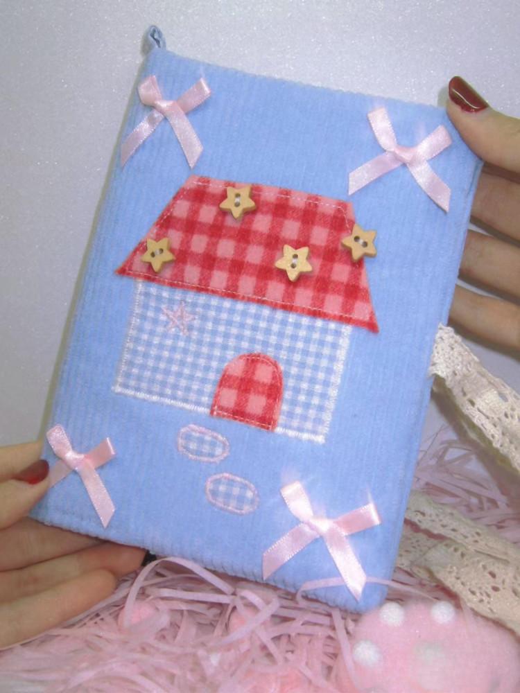 수심 Blue House Book Cover 블루 하우스 북커버 A6 집 레드 다이어리