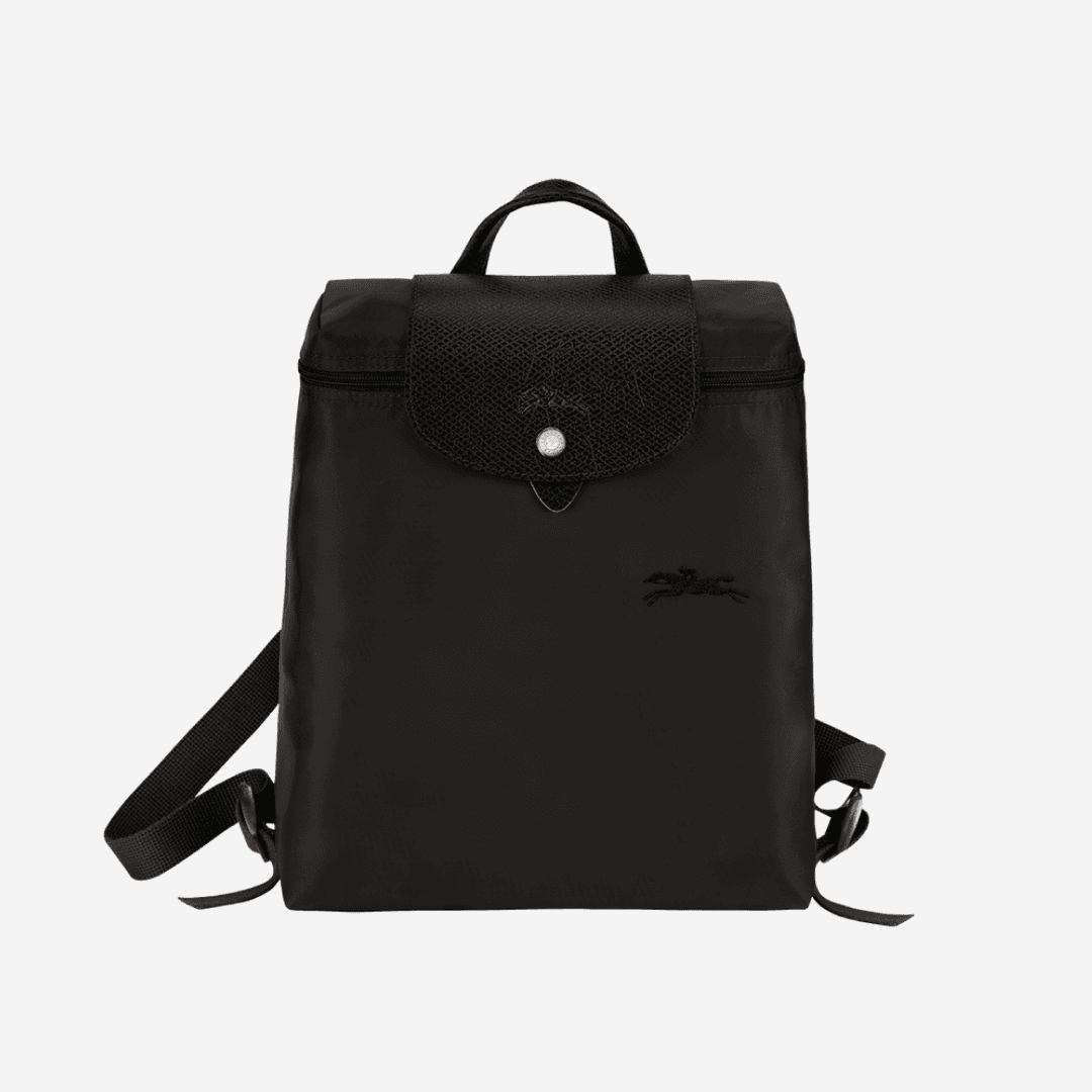 Longchamp Le Pliage Green M Backpack Black