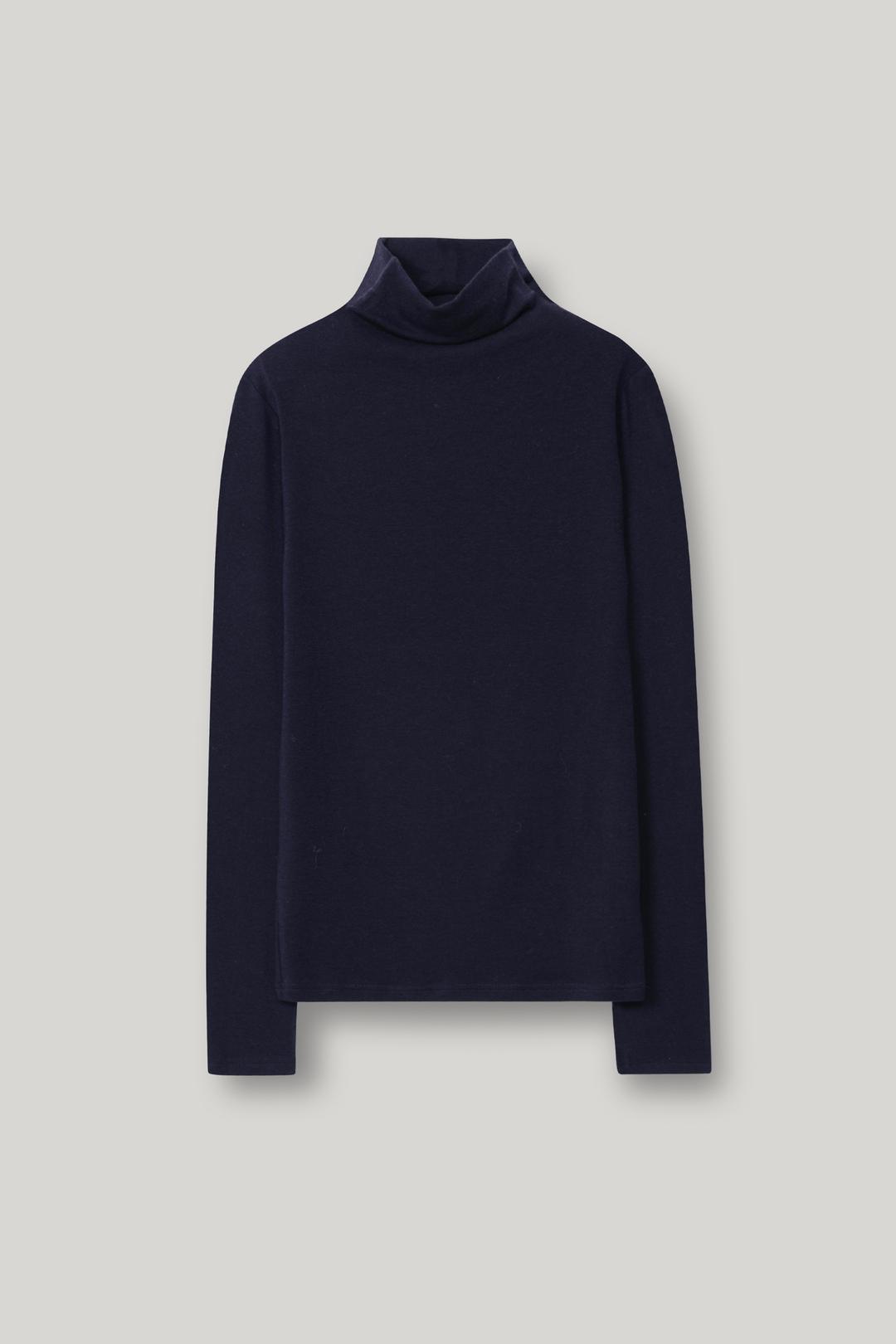 하프 터틀넥 탑 _ navy