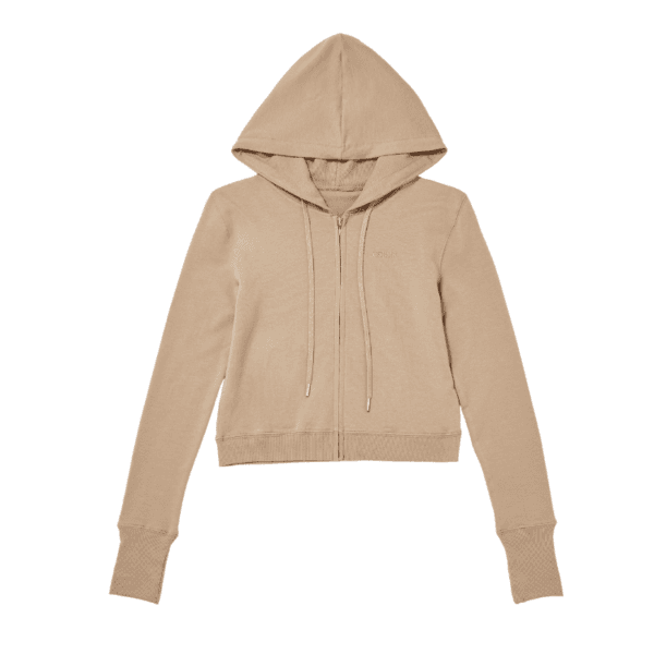 Relaxed-fit Hoodie Zip-up (Beige)