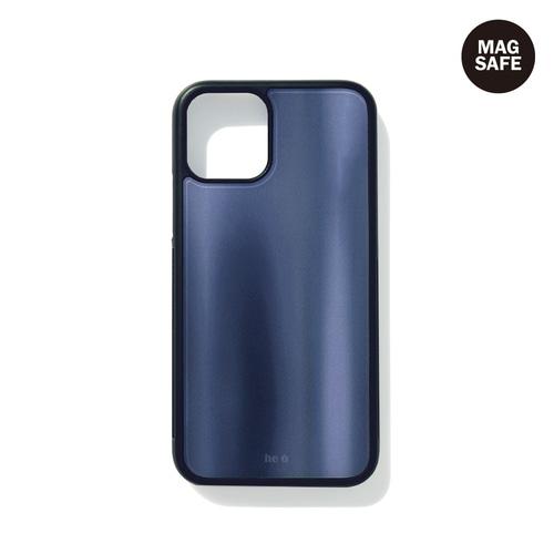 Smudging deep blue 맥세이프 무광 글라스 범퍼 케이스