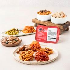 모두의 집밥 싱글반찬 10종 간장고추절임 + 고추장닭고기볶음 + 고추장진미채 + 데리야끼돼지고기안심볶음 + 돼지불고기 + 떡갈비새송이볶음 + 매콤어묵볶음 + 버터김치볶음 + 연근조림 + 우렁강된장