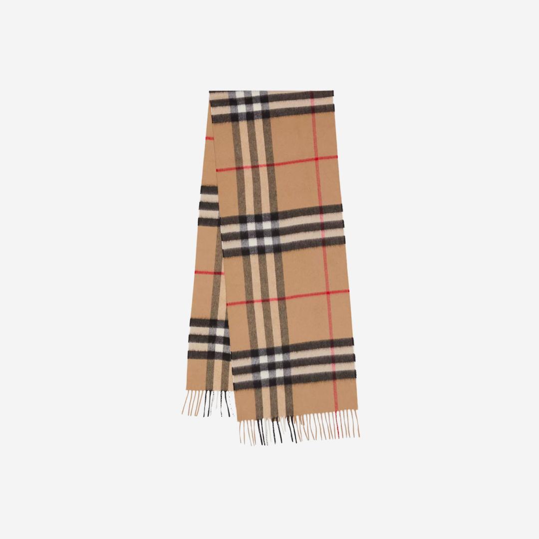 Burberry Classic Check Cashmere Scarf Archive Beige