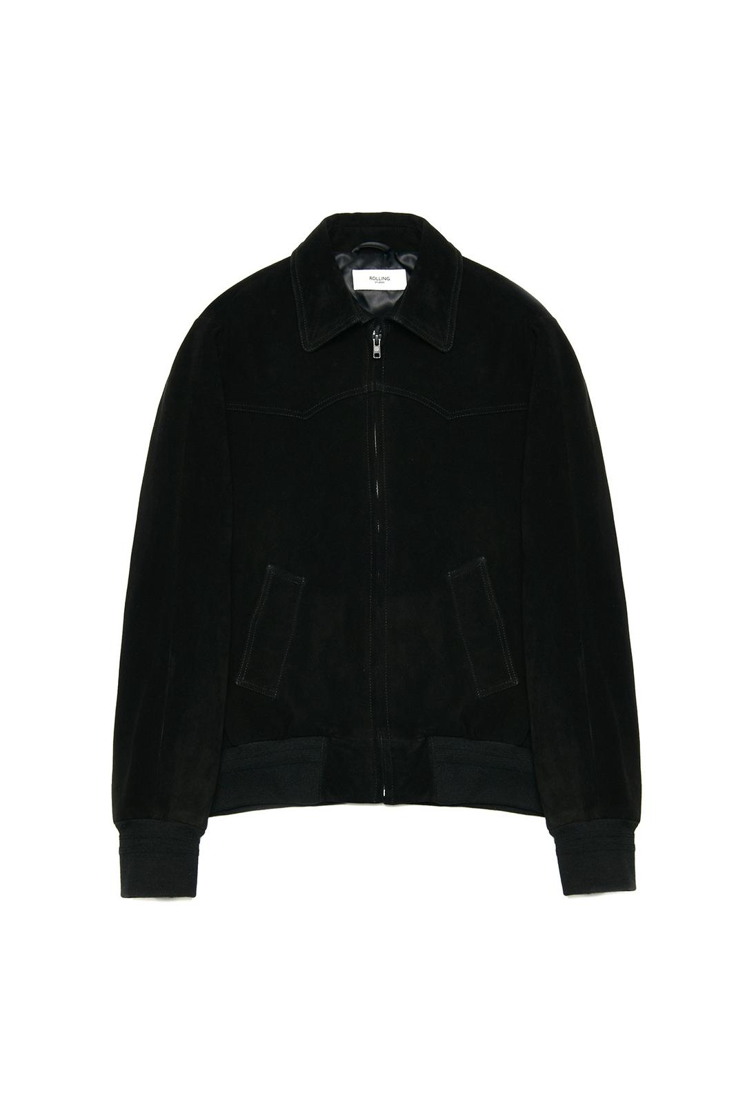 WESTERN BLOUSON JACKET GOATSUEDE BLACK