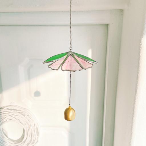 스테인드글라스 꽃잎 도어벨 현관종 썬캐쳐