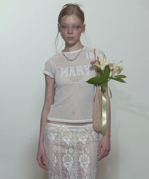 Team Mary Mesh Tee White