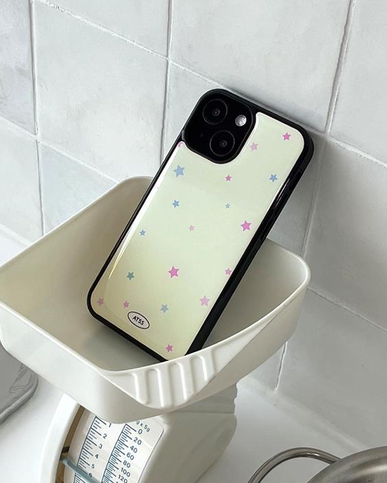 파스텔 별 에폭시 범퍼케이스(레몬시폰)