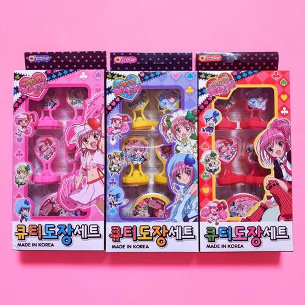 [고전문구] 캐릭캐릭체인지 도장 스탬프 세트