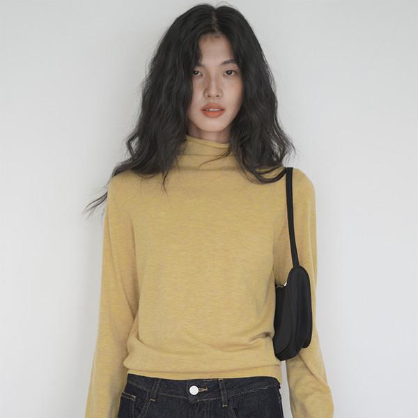 High-Neck Slim Knitwear