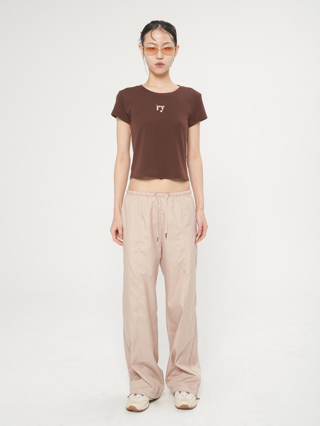 STITCH STRING PANTS, BEIGE