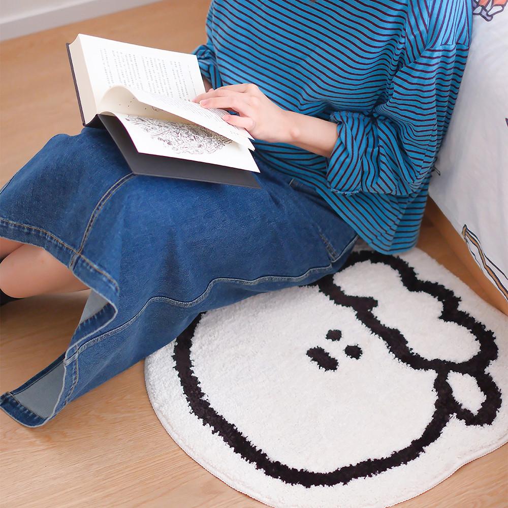 귀여운 어린양 러그 아이방 침대 원형러그 50cm