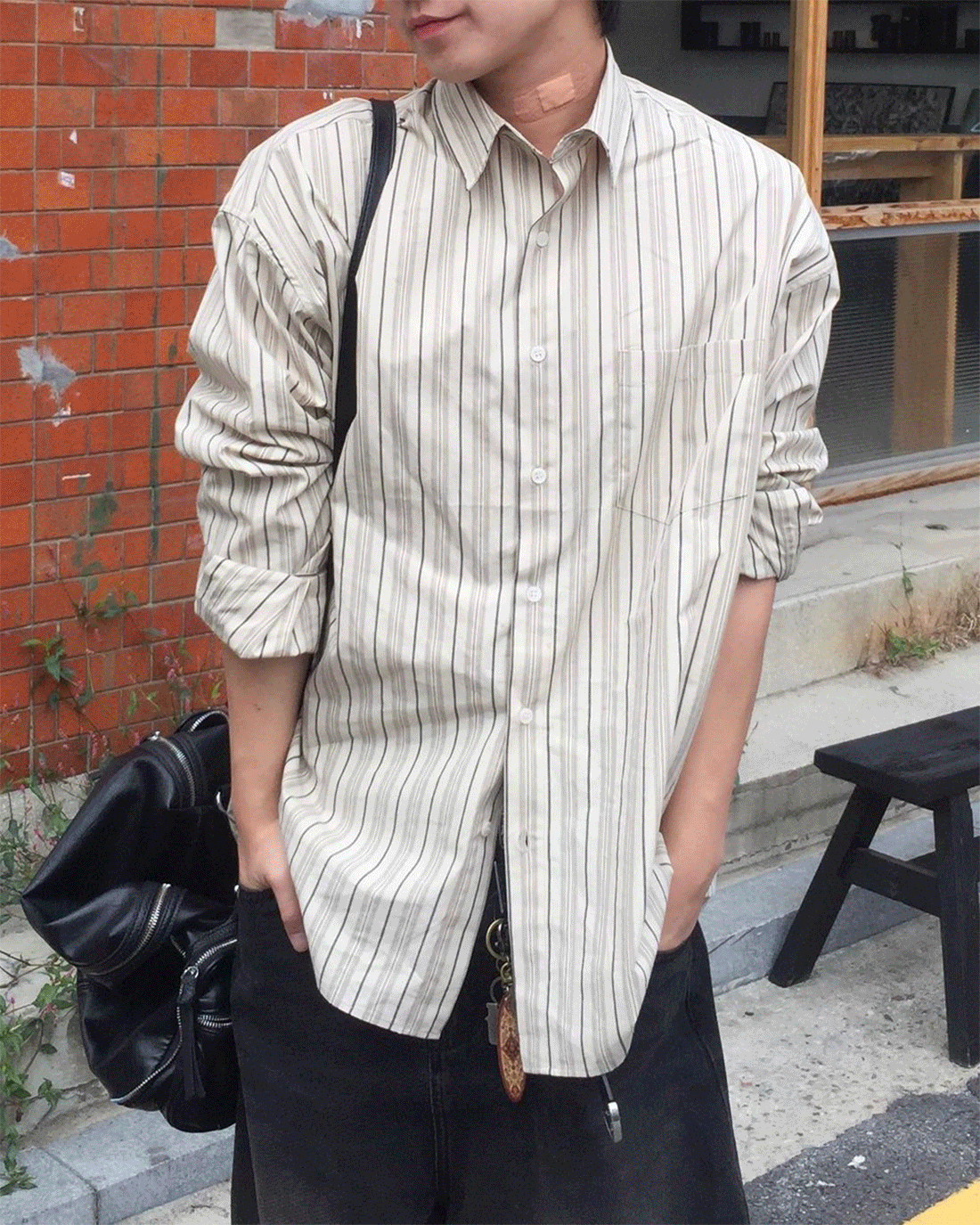 로스 스트라이프 셔츠 3C