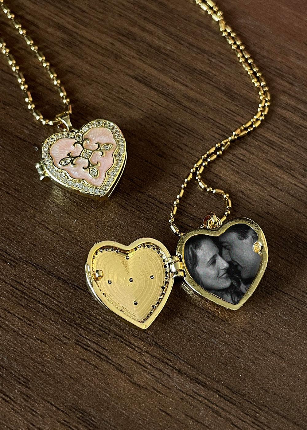 Brigitte Heart Locket Necklace