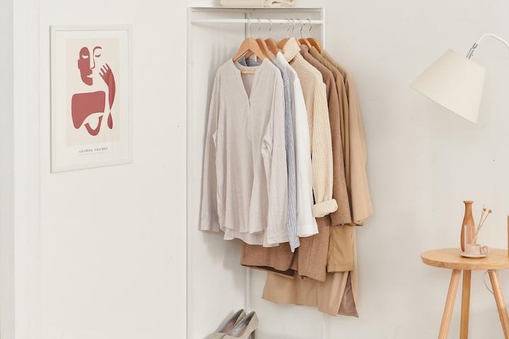 레트로 철제 드레스룸 코너행거