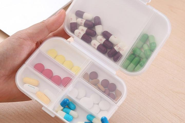 2단약통 미니약통 휴대용약통 알약통 약케이스 8칸