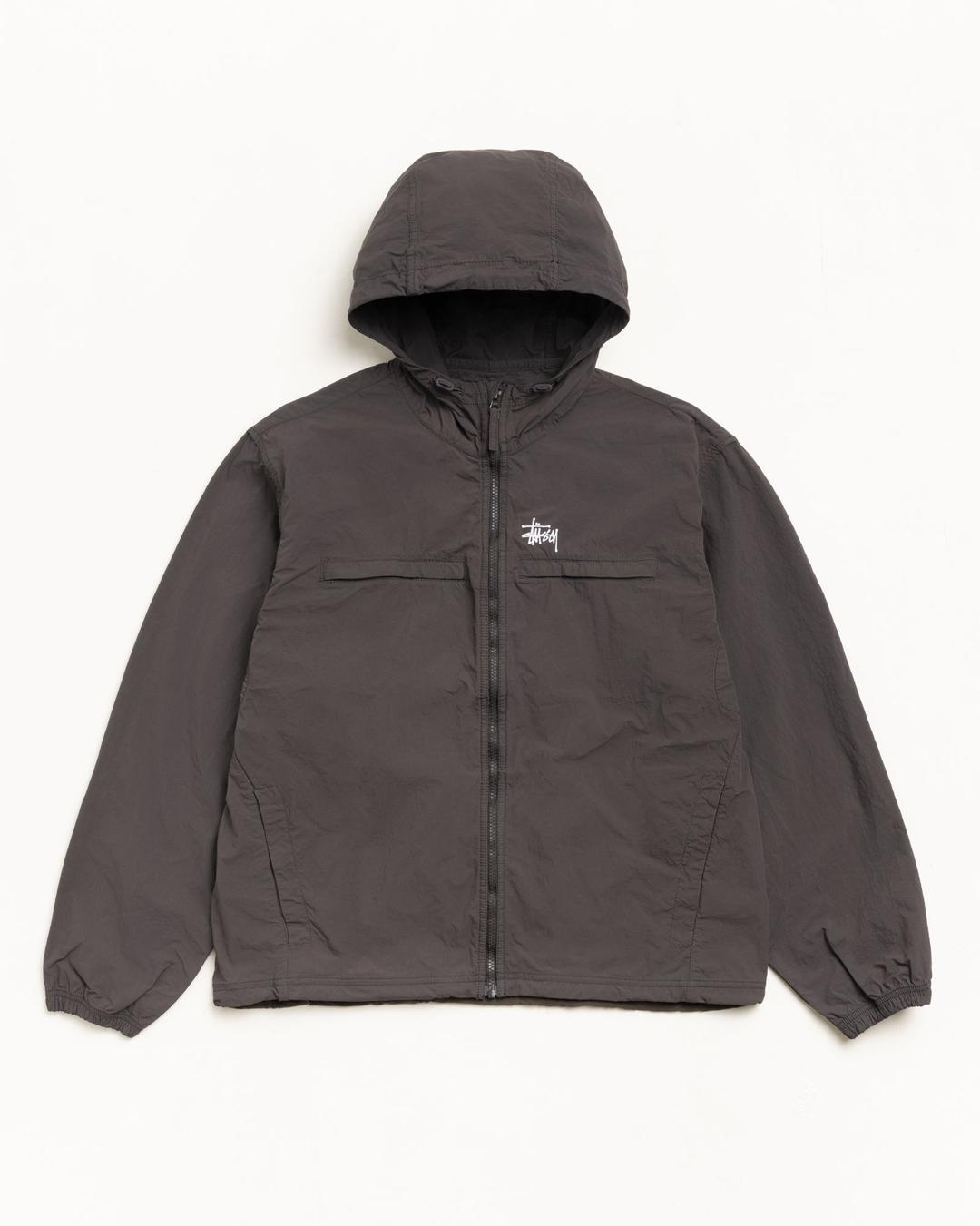 LIGHTWEIGHT HOODED JACKET - Brown / XS
