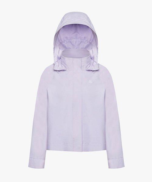 후드 크롭 레인 자켓(라벤더)