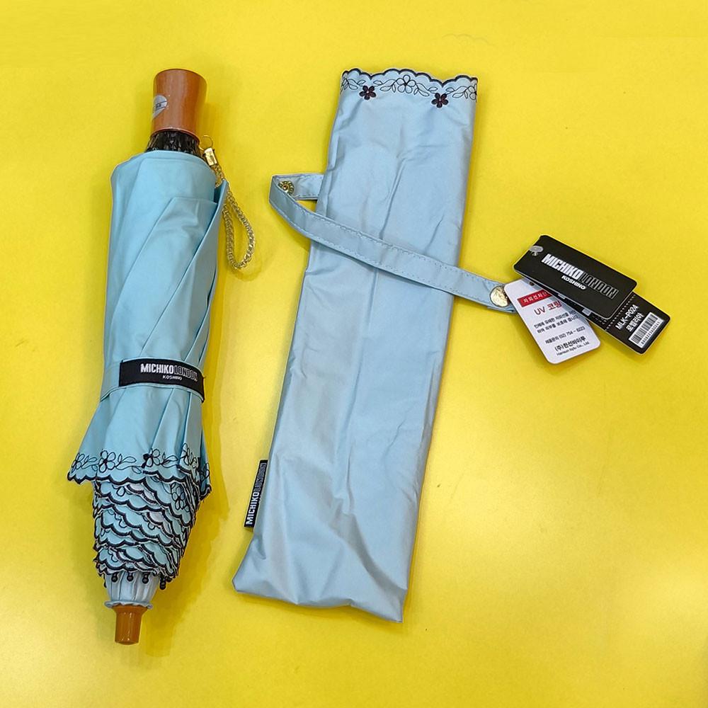 미치코런던 양산 우산 UV 자외선차단 휴대용 접이식 3단 우양산