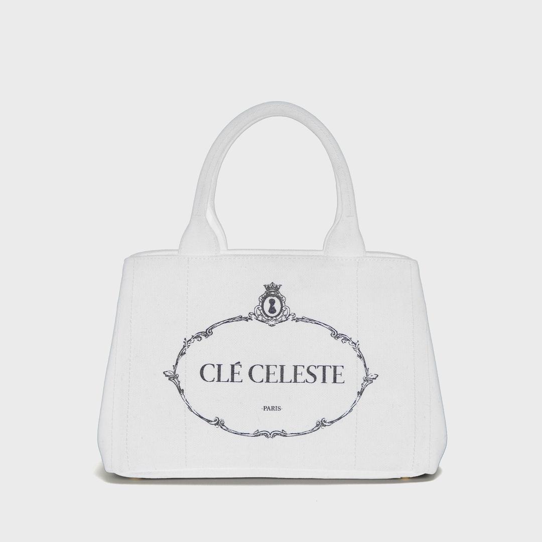 Vine canvas bag white