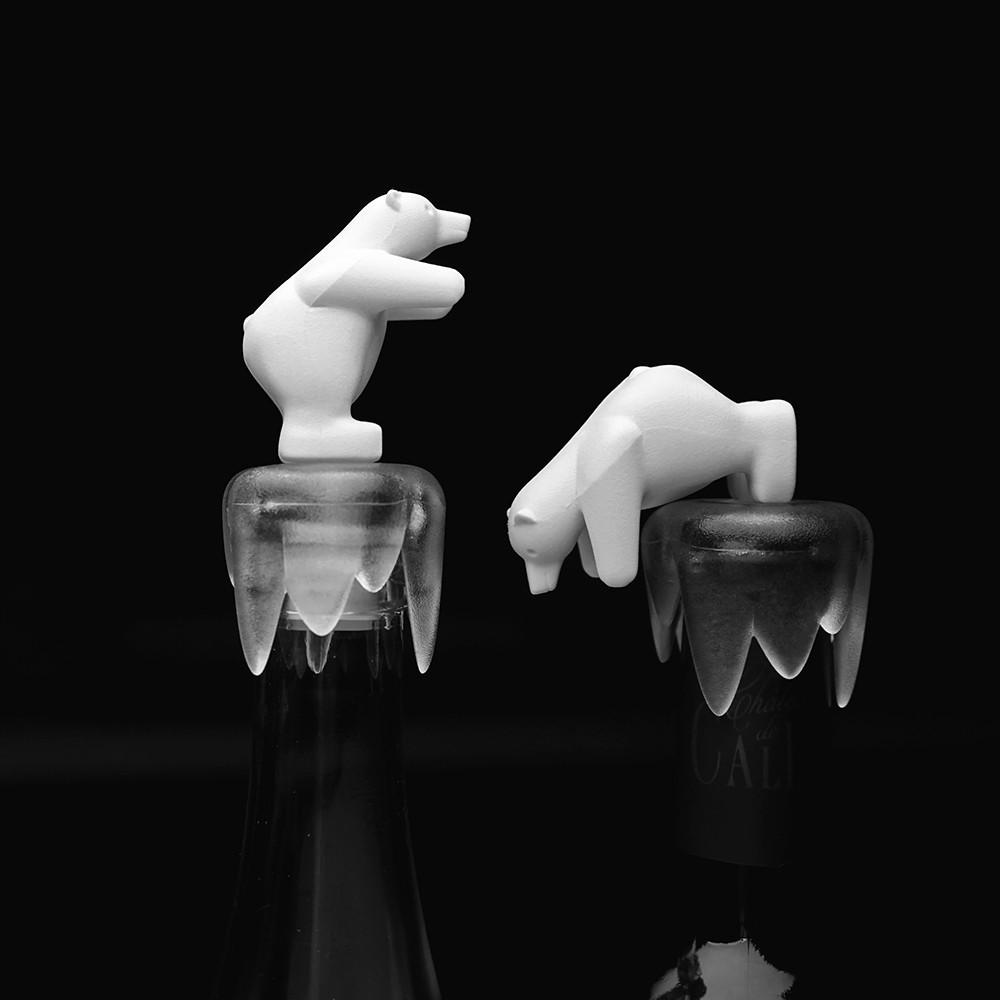 퀄리 북극곰 와인 스토퍼 마개 키퍼 진공 세이버 실리콘 병뚜껑마개