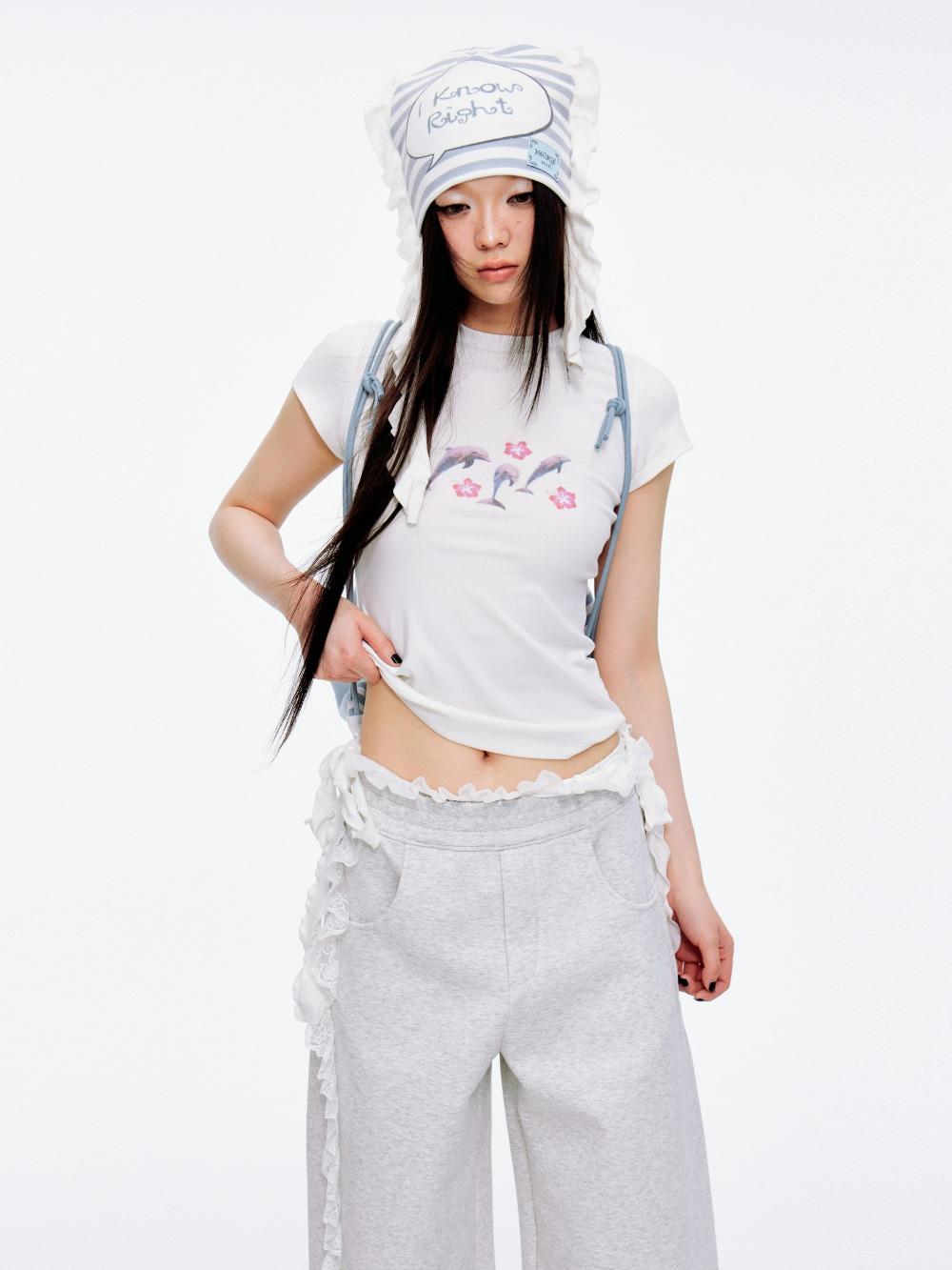 Daily Slim Crop Short Sleeve T-Shirt (4color)