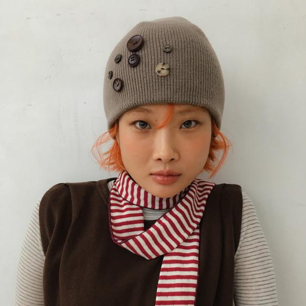 woody button beanie ( 4 color )