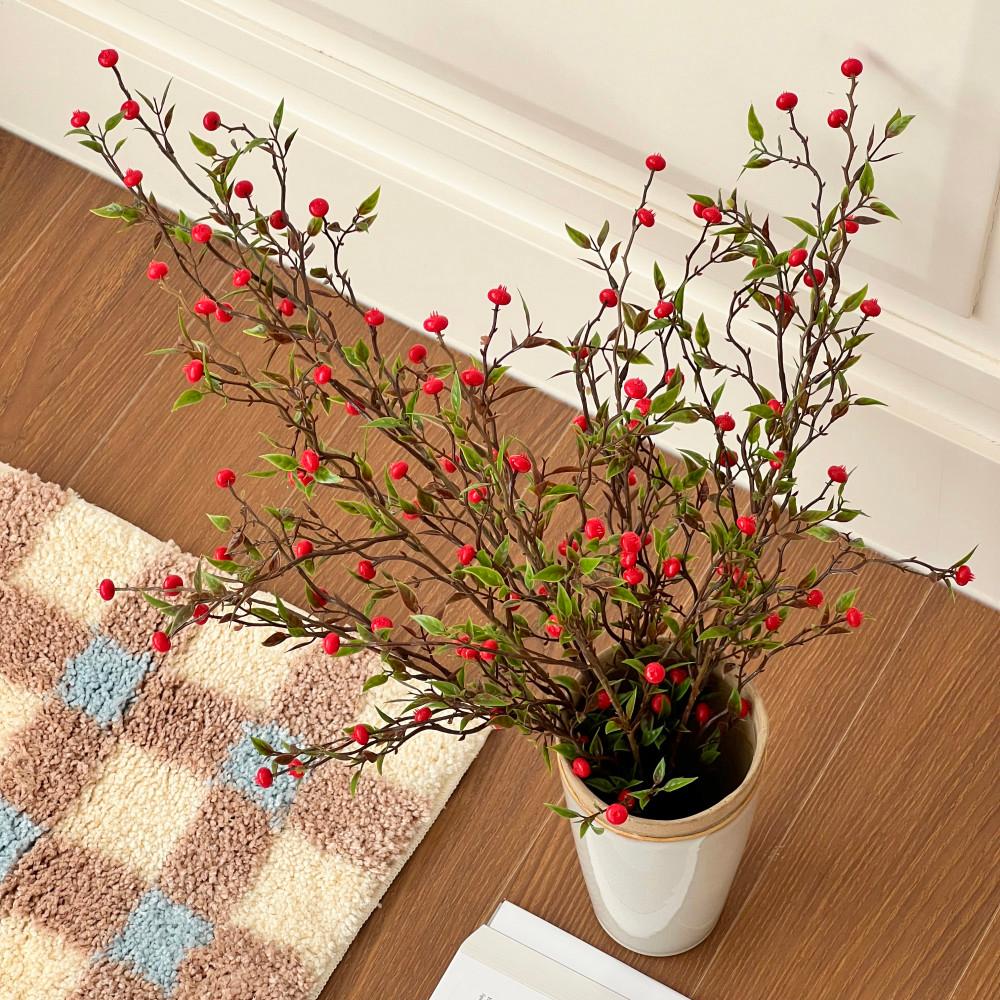 페이퍼가든 레드 베리 조화 크리스마스 열매 조화꽃 장식 가랜드 센터피스