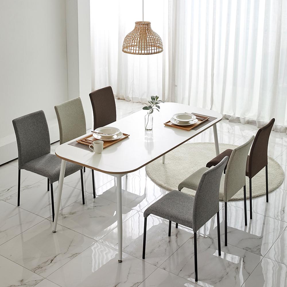 [창고대방출]더메종 화이트우드  2인 4인 6인 식탁